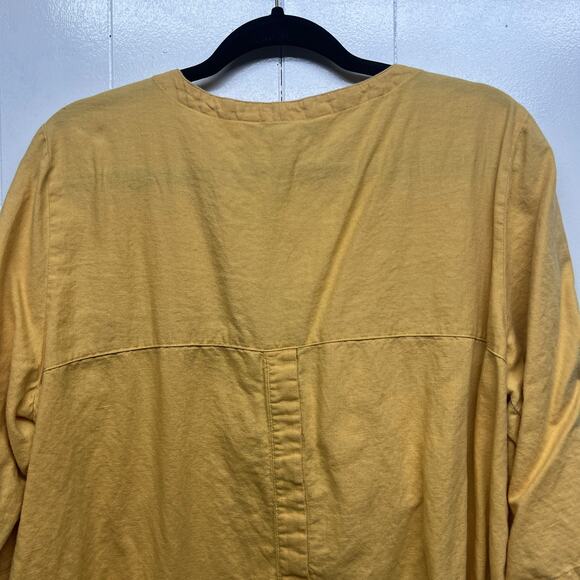 Ellen Tracy Womens Top Medium Linen Cotton Roll Tab Sleeve Summer Breathable - Picture 8 of 15